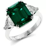 4.9 CTW Emerald Engagement Ring "Gail" thumbnail