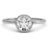 1 CTW Bezel Moissanite Engagement Ring "Bezet" thumbnail