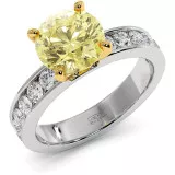 2.6 CTW Yellow Moissanite Engagement Ring "Marianna" thumbnail