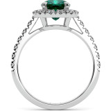 2 CTW Cushion Cut Emerald Engagement Ring "Courtney" thumbnail
