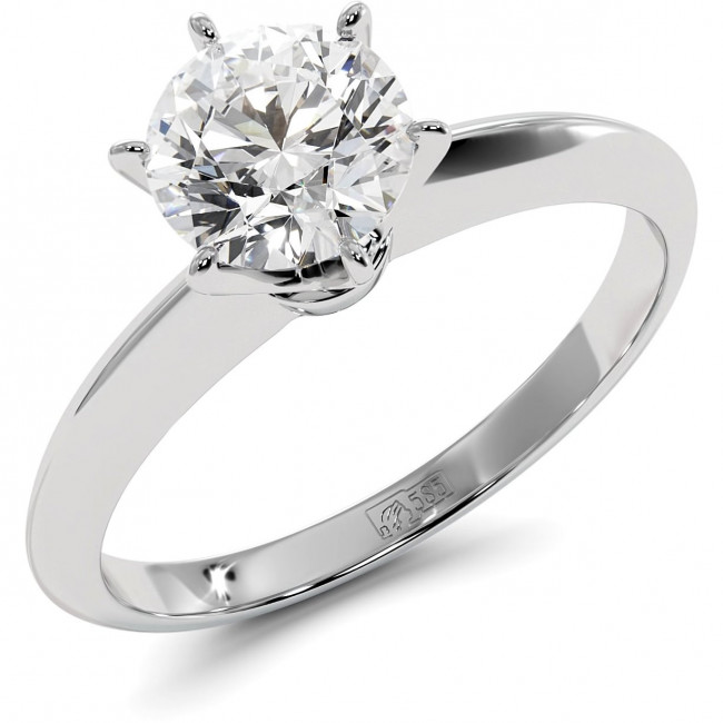 1ctw white gold moissanite engagement ring