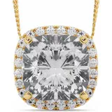 6.9 CTW Cushion Cut Moissanite Pendant "Carol" thumbnail