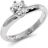 0.5 CTW White Gold Moissanite Engagement Ring