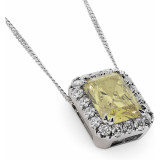 2 CTW Yellow Radiant Cut Moissanite Pendant "Bertha" thumbnail