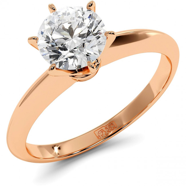 1ctw rose gold moissanite engagement ring