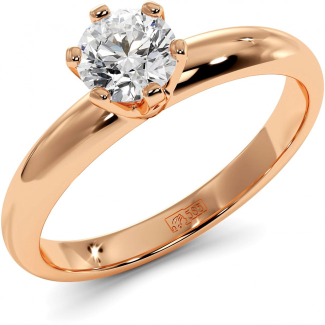 0.5 CTW Rose Gold Moissanite Engagement Ring