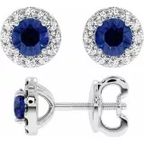 1.6 CTW Sapphire Stud Earrings "Amalia" thumbnail