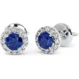 1.6 CTW Sapphire Stud Earrings "Amalia" thumbnail