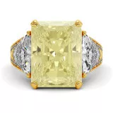 Кольцо с желтым муассанитом Luxury Yellow 14 карат thumbnail