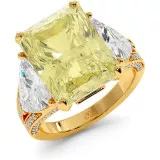 Кольцо с желтым муассанитом Luxury Yellow 14 карат thumbnail