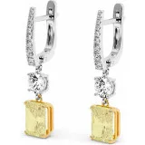 Серьги с желтыми муассанитами Chloe-E Yellow 10 карат thumbnail