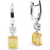 Серьги с желтыми муассанитами Chloe-E Yellow 10 карат thumbnail