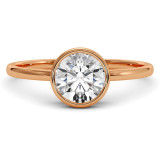 1 CTW Bezel Moissanite Engagement Ring "Bezet" thumbnail