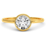 1 CTW Bezel Moissanite Engagement Ring "Bezet" thumbnail