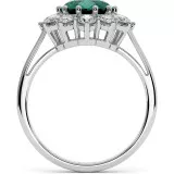 3.7 CTW Emerald Engagement Ring "Princess Diana" thumbnail