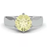 1.9 CTW Yellow Moissanite Engagement Ring "Daphie" thumbnail