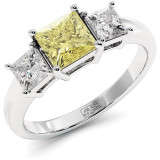Кольцо с желтым муассанитом Erin Yellow 1,8 карат thumbnail