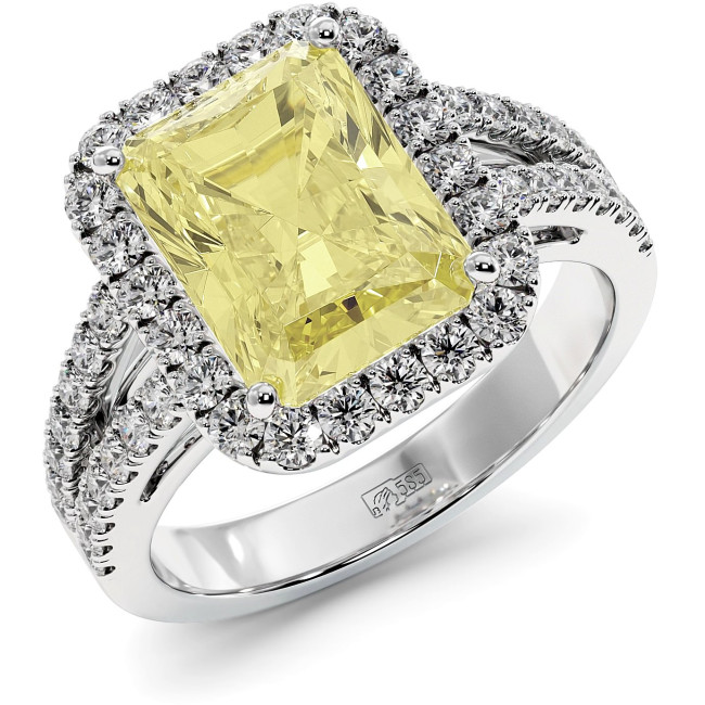 Кольцо с желтым муассанитом Beatrice Yellow 4,4 карата