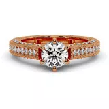 1.4 CTW Moissanite Engagement Ring "Loretta" thumbnail