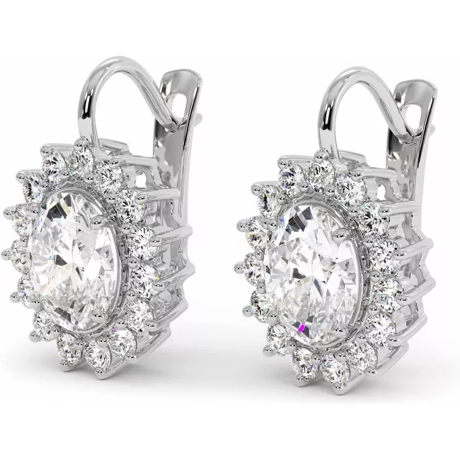 Серьги с муассанитами Princess Diana Moissanite 10,2 карат