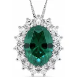 8.7 CTW Emerald Pendant "Princess Diana" thumbnail