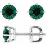 1 CTW Emerald Stud Earrings "Madison" thumbnail