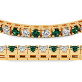 4.6 CTW Emerald & Moissanite Tennis Bracelet "Jasmine" thumbnail