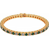 4.6 CTW Emerald & Moissanite Tennis Bracelet "Jasmine" thumbnail