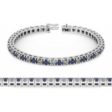 5 CTW Sapphire & Moissanite Tennis Bracelet "Jasmine" thumbnail