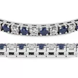 5 CTW Sapphire & Moissanite Tennis Bracelet "Jasmine" thumbnail