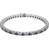 5 CTW Sapphire & Moissanite Tennis Bracelet "Jasmine" thumbnail