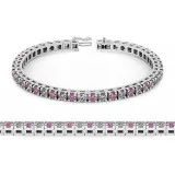 5 CTW Sapphire & Moissanite Tennis Bracelet "Jasmine" thumbnail