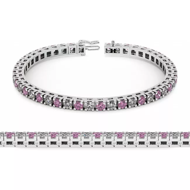 5 CTW Sapphire & Moissanite Tennis Bracelet "Jasmine"