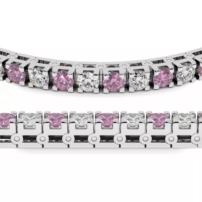 5 CTW Sapphire & Moissanite Tennis Bracelet "Jasmine"