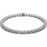 5 CTW Sapphire & Moissanite Tennis Bracelet "Jasmine" thumbnail