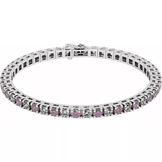 5 CTW Sapphire & Moissanite Tennis Bracelet "Jasmine"
