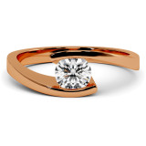 0.5 CTW Bypass Moissanite Engagement Ring "Ella" thumbnail