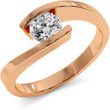 0.5 CTW Bypass Moissanite Engagement Ring "Ella" thumbnail
