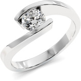 0.5 CTW Bypass Moissanite Engagement Ring "Ella" thumbnail