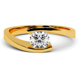 0.5 CTW Bypass Moissanite Engagement Ring "Ella" thumbnail