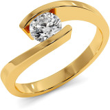 0.5 CTW Bypass Moissanite Engagement Ring "Ella" thumbnail