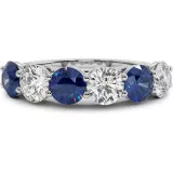 3.3 CTW Sapphire Wedding Band "Embrace" thumbnail
