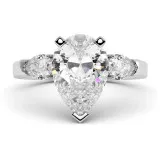 2.5 CTW Moissanite Engagement Ring "Pear" thumbnail