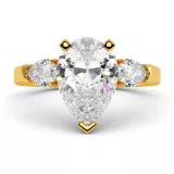 2.5 CTW Moissanite Engagement Ring "Pear" thumbnail