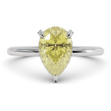 1.6 CTW Yellow Moissanite Engagement Ring "Pellet" thumbnail