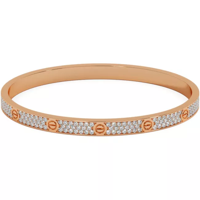 2.4 CTW Moissanite Bracelet "Love"