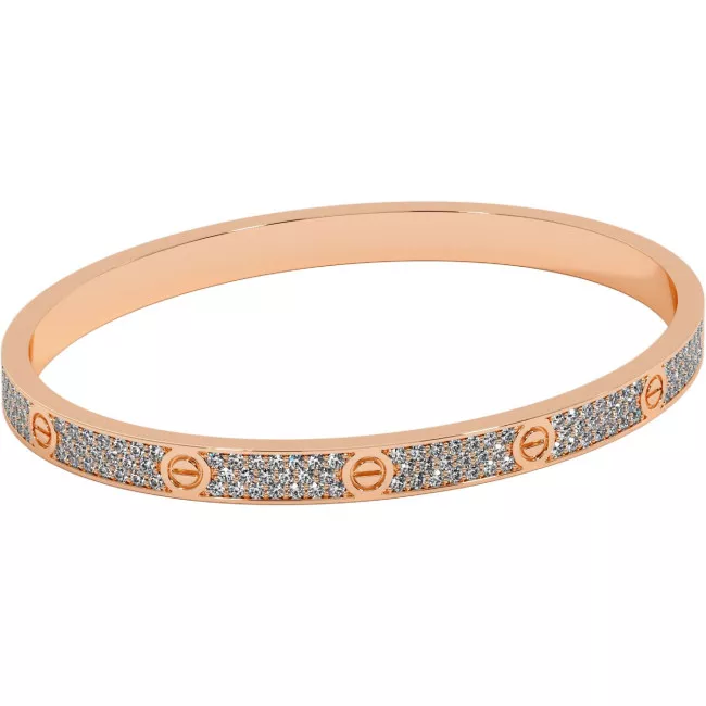 2.4 CTW Moissanite Bracelet "Love"