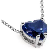 1.2 CTW Grown Sapphire Pendant "Love" thumbnail