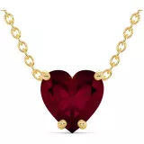 1.2 CTW Grown Ruby Pendant "Love" thumbnail