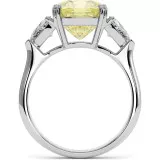 4.7 CTW Yellow Cushion Cut Moissanite Engagement Ring "Mila" thumbnail